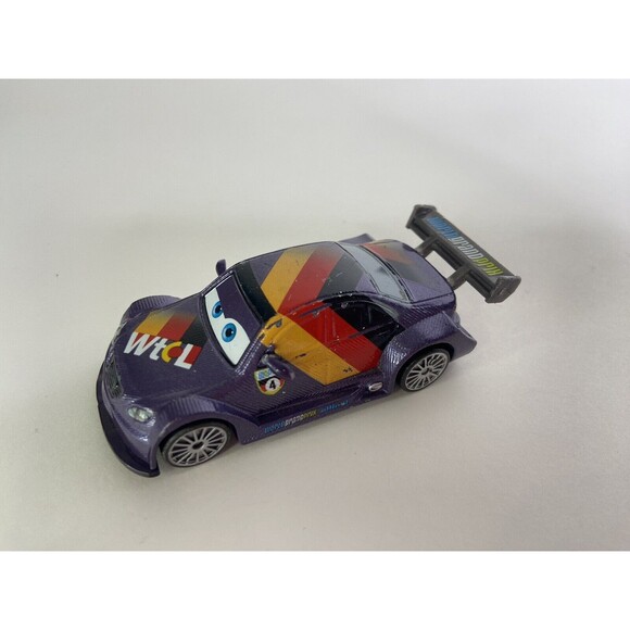 Disney Pixar Cars Max Schnell World Grand Prix Race Car Toy Vehicle Mattel - Picture 2 of 9